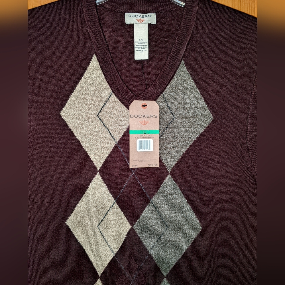 Men's Dockers sweater vest size Large - Picture 2 of 6